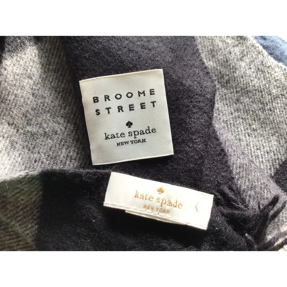 Kate Spade Broome Street Black/White Mega Check Women’s Scarf